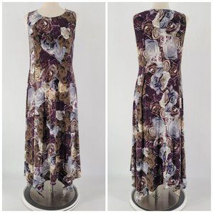 NWT Reborn Multicolor Floral Long Sleeveless Dress